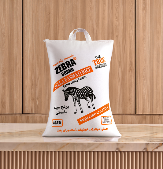 ZEBRA Basmati Rice Extra Long Grain (20 Lb)