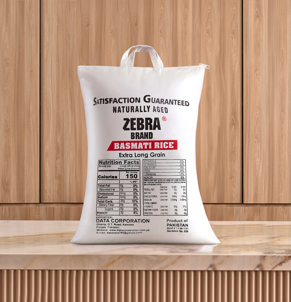 ZEBRA Basmati Rice Extra Long Grain (10 Lb)