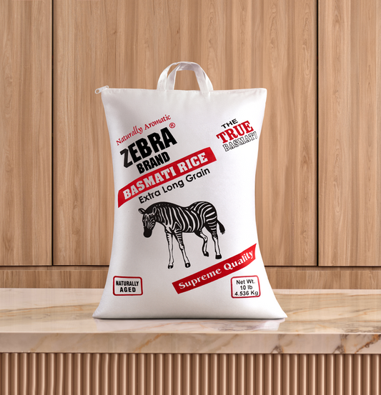 ZEBRA Basmati Rice Extra Long Grain (10 Lb)