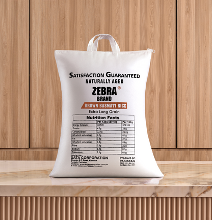 ZEBRA Brown Basmati Rice Extra Long Grain (10 lb)