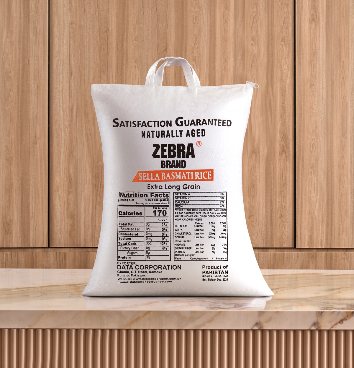 ZEBRA Sella Basmati Rice Extra Long Grain (10 lb)