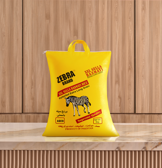 ZEBRA XXL Sella Basmati Rice Parboiled Extra Long Grain (5 kg)