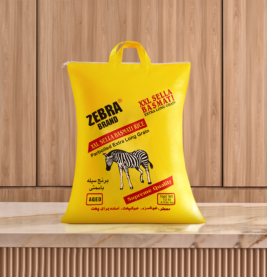 ZEBRA XXL Sella Basmati Rice Parboiled Extra Long Grain (10 lb)