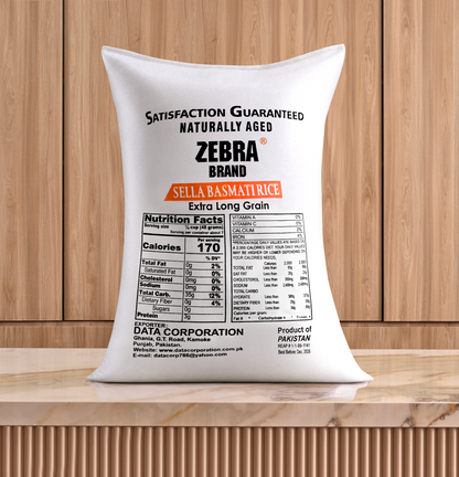 ZEBRA Sella Basmati Rice Extra Long Grain (40 lb)
