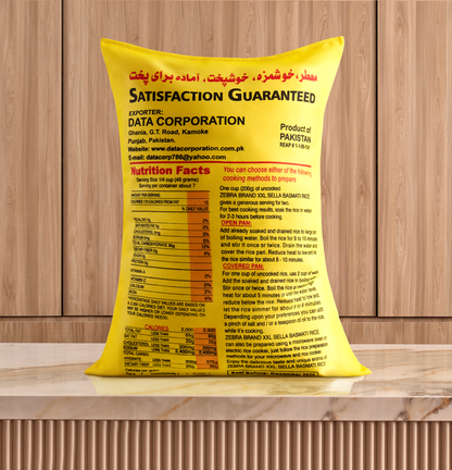 ZEBRA XXL Sella Basmati Rice Parboiled Extra Long Grain (40 lb)