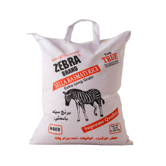 ZEBRA Sella Basmati Rice Extra Long Grain (10 lb)