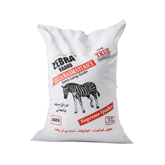 ZEBRA Sella Basmati Rice Extra Long Grain (40 lb)