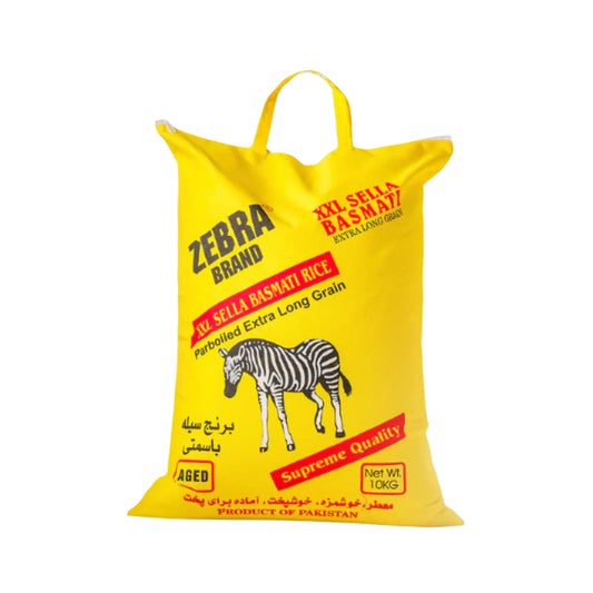 ZEBRA XXL Sella Basmati Rice Parboiled Extra Long Grain (10 kg)