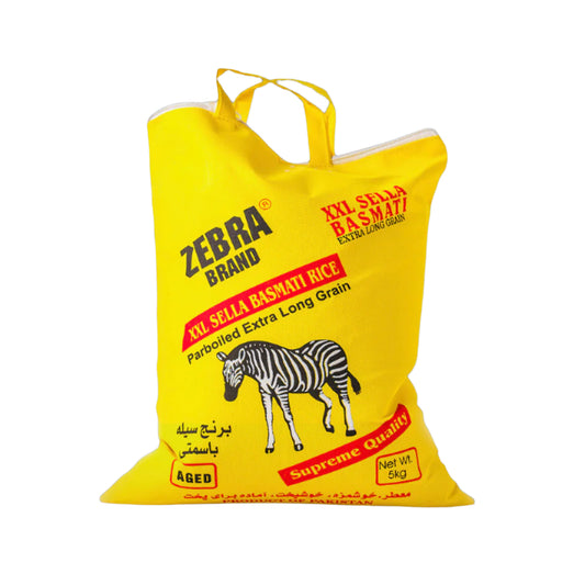 ZEBRA XXL Sella Basmati Rice Parboiled Extra Long Grain (5 kg)