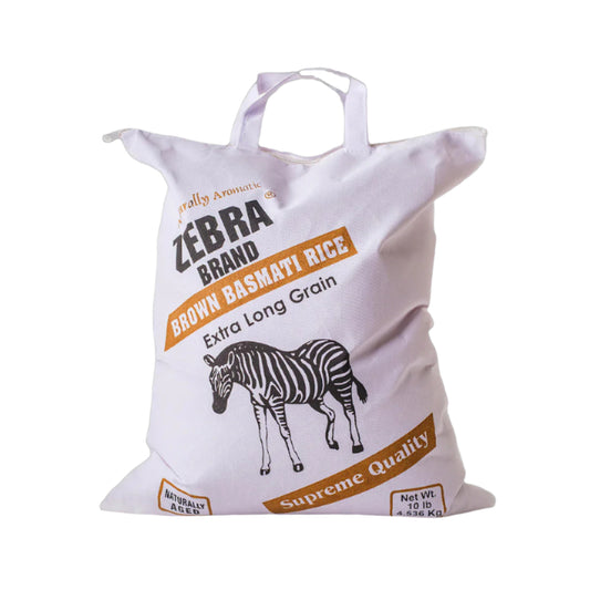 ZEBRA Brown Basmati Rice Extra Long Grain (10 lb)